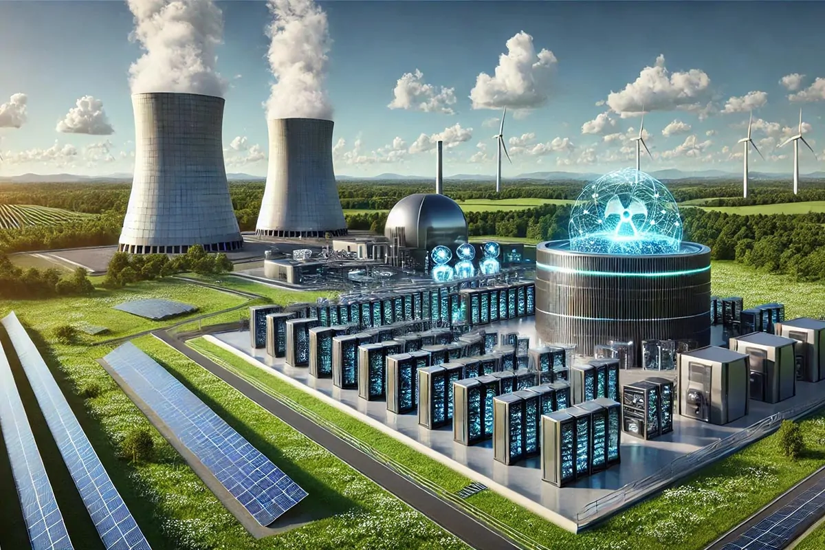 IA avec des centrales nucléaires en 2025