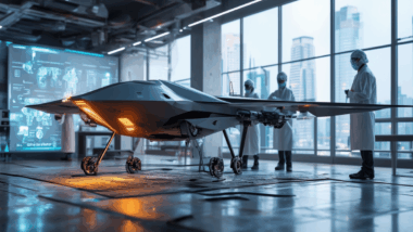 une puissante batterie de drone